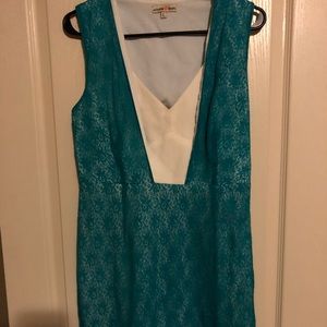 Altar’d State Teal Fitted Dress